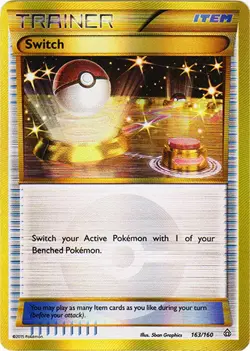 1x Switch - 163/160 - Secret Rare Moderately Played Pokemon XY-- Primal Clash - Image 1