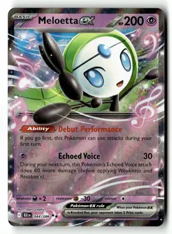 Meloetta ex 044/086 Holo Double Rare Black Bolt Pokemon Holo Near Mint - Image 1