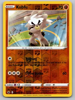 Kubfu 093/198 Common Chilling Reign Pokemon Reverse Holo Near Mint - Image 1