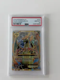 M Charizard EX 101/108 Pokemon Card Full Art Ultra Rare XY Evolutions PSA 10 - Image 1