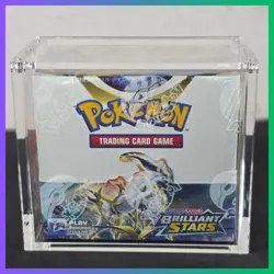 ✨Pokemon Sword & Shield Brilliant Stars Booster Box SEALED w/ Acrylic - MINTY🔥 - Image 1