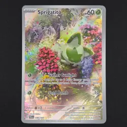 Pokemon TCG Card Sprigatito 196/193 Paldea Evolved Illustration Rare - NM - Image 1