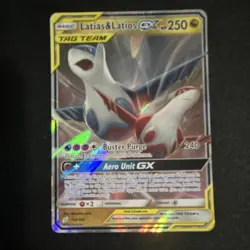 Pokemon Latias & Latios GX TAG TEAM Ultra Rare Holo 113/181 Sm-Team Up Card - Image 1