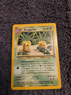 Pokemon Exeggutor Promo Regular Stage 1 Card 70 HP 13/18 Southern Islands 2001 - Image 1