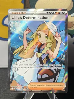 Lillie's Determination 169/132 Pokemon TCG Me01: Mega Evolution Ultra Rare Holo - Image 1