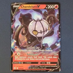 Chandelure V 39/264 - Fusion Strike - Rare Holo V Pokemon Card - NM - Image 1