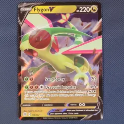 Flygon V 106/172 - Brilliant Stars - Rare Holo V Pokemon Card - NM - Image 1