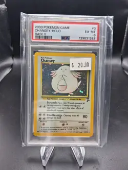 Pokemon Base Set II Chansey Holo PSA 6 - Image 1