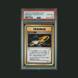 PSA 10 1998 Minion of Team Rocket - Trainer Gym Japanese Pokemon Card Non-Holo - Image 1