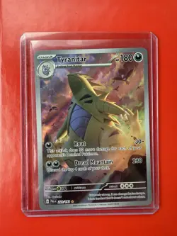 Pokemon Tyranitar 222/193 SV02 Paldea Evolved Illustration Rare Holo Eng - Image 3