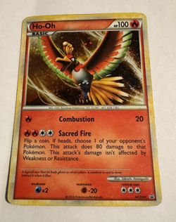 Pokemon Ho-Oh Card HGSS01 Holo Black Star Promo TCG - Image 1