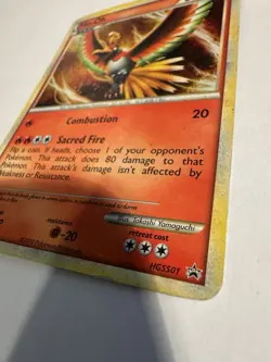 Pokemon Ho-Oh Card HGSS01 Holo Black Star Promo TCG - Image 2
