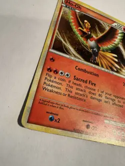 Pokemon Ho-Oh Card HGSS01 Holo Black Star Promo TCG - Image 3