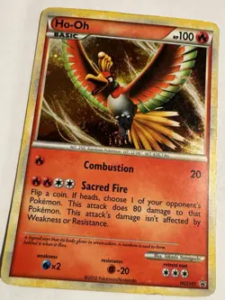 Pokemon Ho-Oh Card HGSS01 Holo Black Star Promo TCG - Image 4