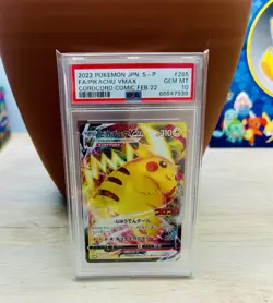 Pikachu VMAX Pokemon 2022 FA Corocoro Comic Feb Promo Japanese 265/S-P PSA 10 - Image 1