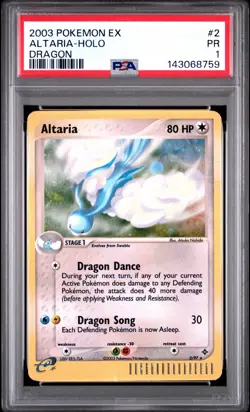 PSA 1 Altaria #2 EX Dragon Holo Foil 2003 Pokemon E Reader PR - Image 1