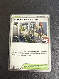 Pokemon TCG - Team Rocket's Factory 173/182 Stamped Prize Pack Series 8 Holo - Image 1