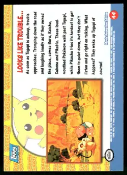 Pokemon Cards Looks Like Trouble.. #44 Topps The First Movie Trading Cards NM *1 - Image 2