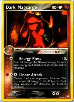 Pokemon Card - Dark Magcargo 38/109 Team Rocket Returns Uncommon MP - Image 1