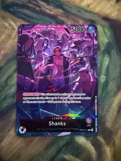 OP09-001 Shanks (2nd Anniversary Leader Alt) ONE PIECE Card TCG NM English - Image 1