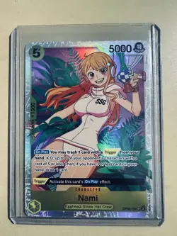 One Piece OP08-106 Nami Two Legends Super Rare Foil NM TCG - Image 1