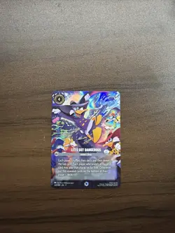 Disney Lorcana Let's Get Dangerous Darkwing Duck 240/204 Enchanted Foil NM - Image 1