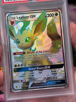 2019 POKEMON SUN & MOON HIDDEN FATES LEAFEON GX #SV46 PSA 9 MINT - Image 3