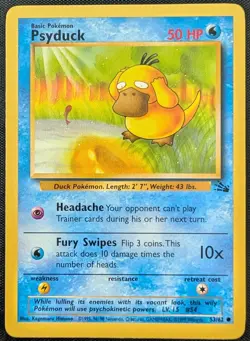 Psyduck - 53/62 Fossil - LP - Pokemon TCG WOTC Vintage 1999 - Image 3