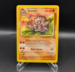 Graveler - 37/62 Fossil Uncommon - LP - Pokemon TCG WOTC Vintage 1999 - Image 1