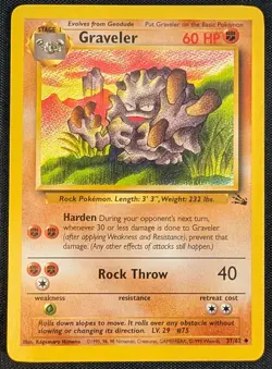 Graveler - 37/62 Fossil Uncommon - LP - Pokemon TCG WOTC Vintage 1999 - Image 3