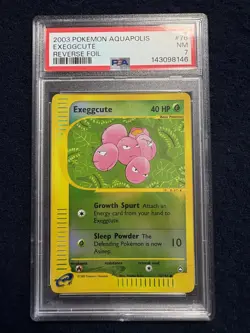 PSA 7 Exeggcute 076/147 REVERSE HOLO Aquapolis Pokemon TCG eReader Near Mint - Image 1