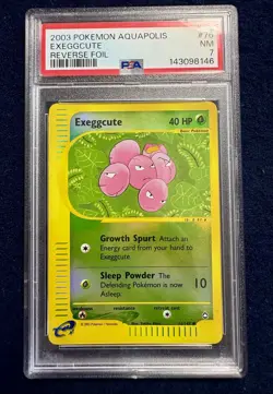 PSA 7 Exeggcute 076/147 REVERSE HOLO Aquapolis Pokemon TCG eReader Near Mint - Image 2