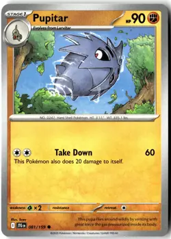 Pupitar 081/159 Common Journey Together Pokemon Near Mint - Image 1
