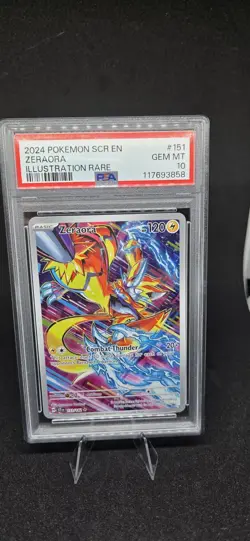 Pokemon TCG Zeraora 151/142 Stellar Crown Illustration Rare Holo PSA 10 EN - Image 1