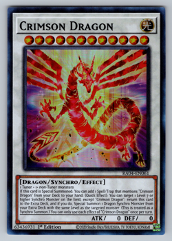 Crimson Dragon Yugioh RA04-EN061 - PICK YOUR RARITY NM - Image 2