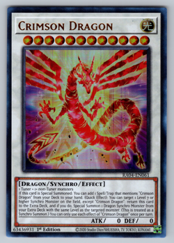 Crimson Dragon Yugioh RA04-EN061 - PICK YOUR RARITY NM - Image 4