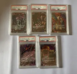 One Piece Five Elders Special Red Alt GOD DEMON PACK Full Set ENG PSA10!!!!!! - Image 1