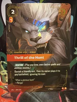 Thrill of the Hunt Foil 184/219 Unleashed Riftbound League of Legends - Image 1