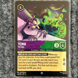 Disney Lorcana Reign of Jafar Yzma On Edge 68/204 Super Rare NM/Mint - Image 1