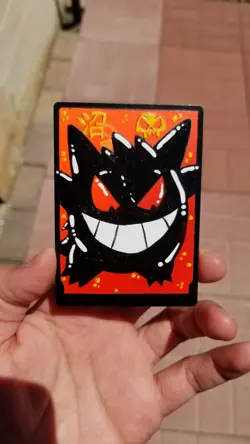 Gengar Painted Swamp Magic The Gathering Alter Custom Card - Image 1