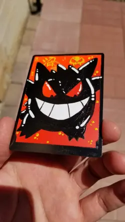 Gengar Painted Swamp Magic The Gathering Alter Custom Card - Image 3