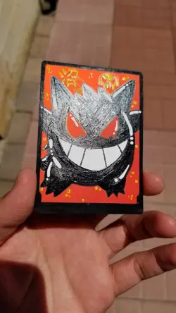 Gengar Painted Swamp Magic The Gathering Alter Custom Card - Image 4