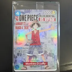 One Piece Monkey D. Duffy US Voyage College Promo Card (SEALED) RARE - Image 1