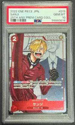 PSA 10 Sanji OP01-013 25th Anniversary Collection Japanese Card - Image 1