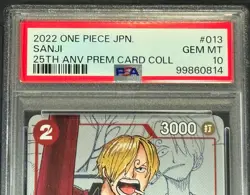 PSA 10 Sanji OP01-013 25th Anniversary Collection Japanese Card - Image 3