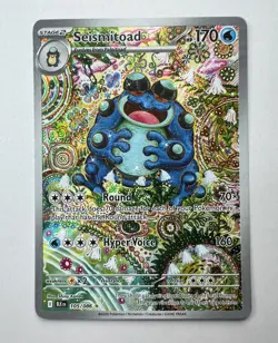 Pokemon TCG Black Bolt Seismitoad Illustration Rare Card 105/086 English - Image 1