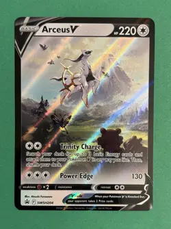 Pokemon TCG Arceus v SWSH204 Sword & Shield Promo Card NM - Image 1