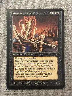 MTG English Yawgmoth Demon NM Normal Antiquities - Image 1