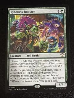 MTG Commander: Secrets of Strixhaven Ribtruss Roaster 0043 NM Rare - Image 1