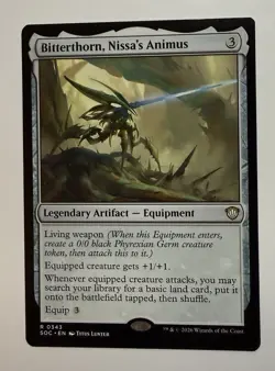 Bitterthorn, Nissa's Animus Commander: Secrets of Strixhaven MTG SOC - Image 1